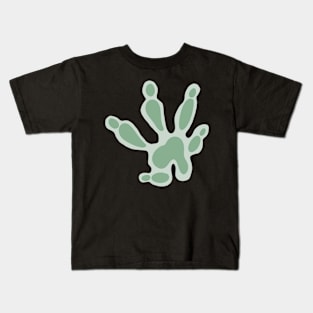 Green rat/mouse paw print Kids T-Shirt